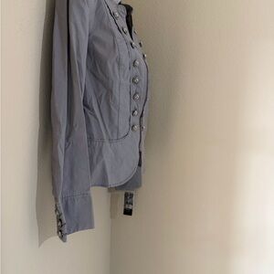 INC International Concepts napoleon-military-style Gray lightweight jacket